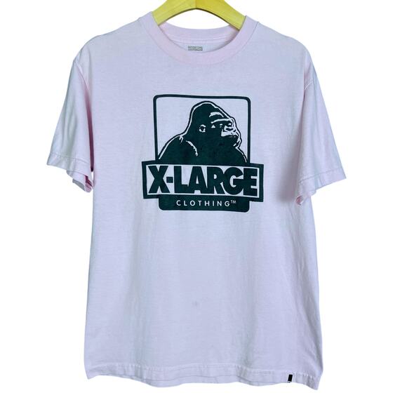 Men's X-Large XLARGE Clothing Co OG Gorilla Logo T-Shirt - Light Pink - Size M - Picture 1 of 6